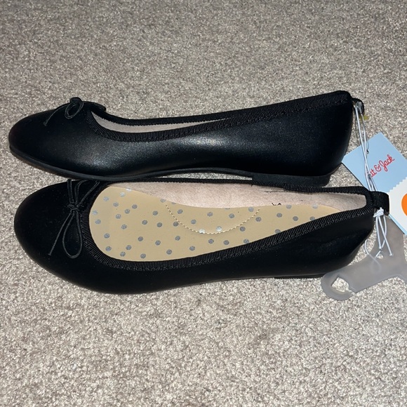 NWT Cat & Jack girls black flats size 2 - Picture 3 of 3